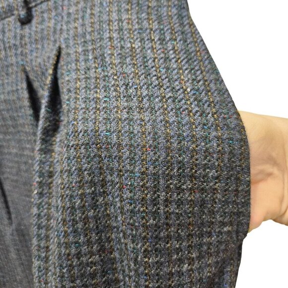 Vintage Mark Shale Gray Wool Long‎ Pencil Skirt Size 12 Button Zip Closure Lined - Picture 8 of 12